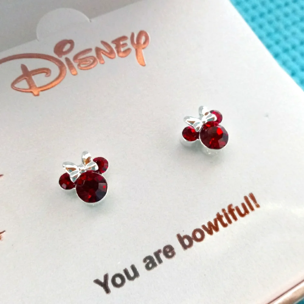Disney Minnie Mouse Girls Gold Flash Plated Stud Earrings
